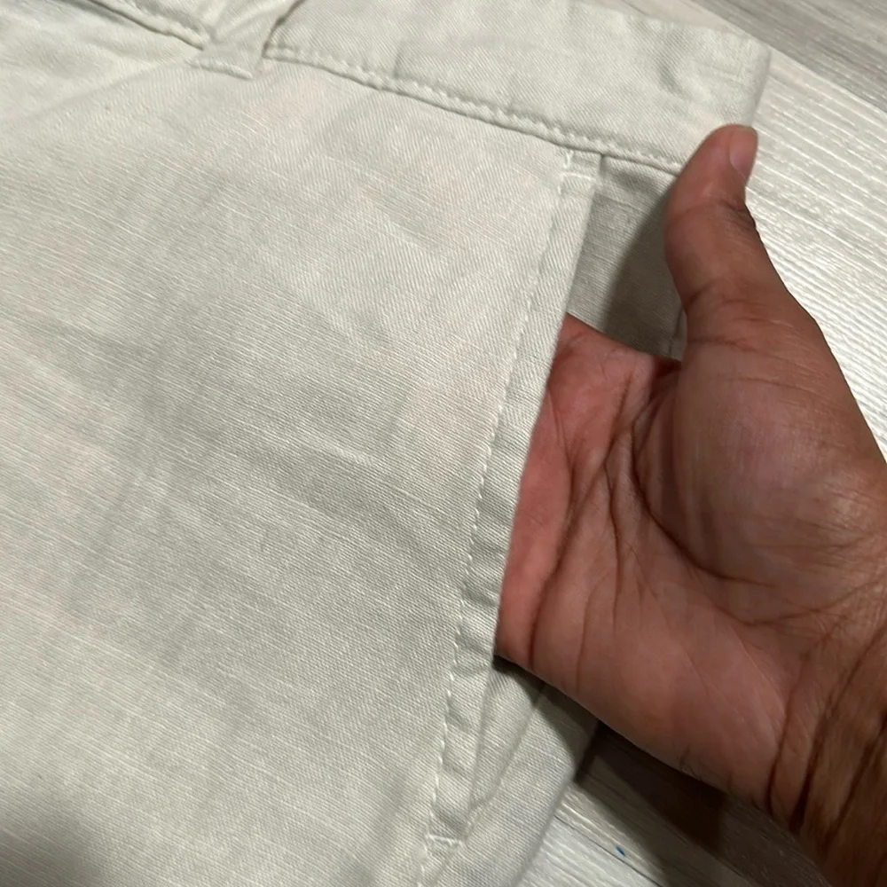 CARIBBEAN Men’s Cream Pants 34x32 Linen Blend Vacay Casual NC0050